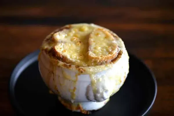 Classic French onion soup gratinée